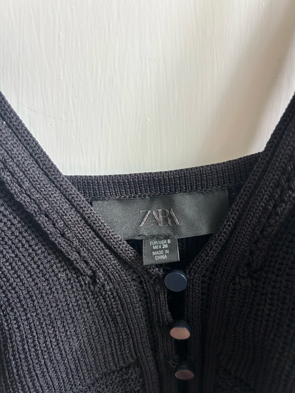 Zara Black Knit Top - Picture 3 of 5